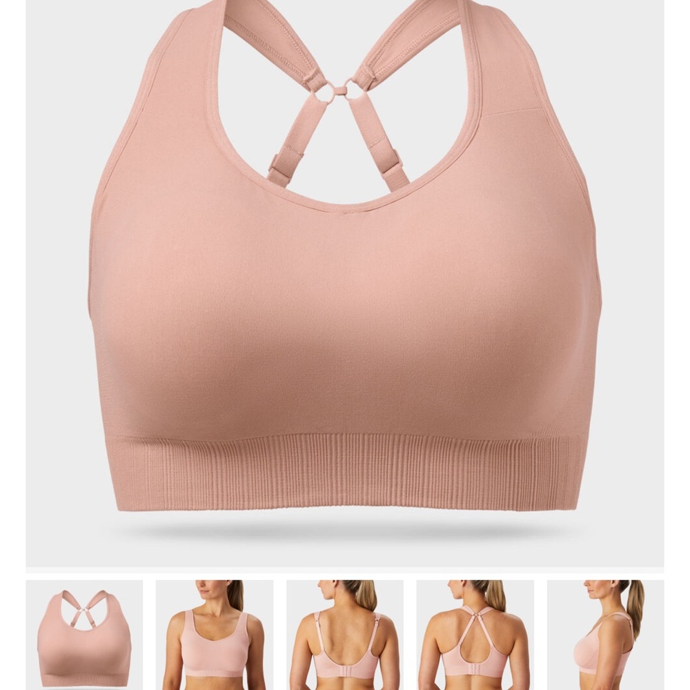 Duluth Trading Co Pink Seamless Bra with Strappy Back